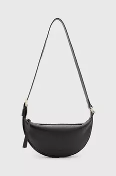 Кожаная сумка Half Moon Allsaints, черный