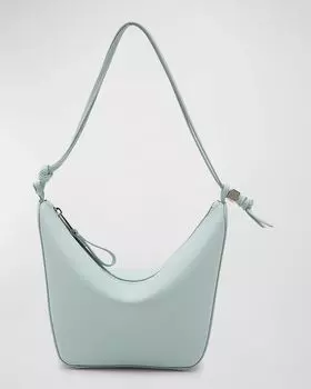 Кожаная сумка-хобо Hammock Loewe, цвет Blue Iceberg
