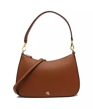 Кожаная сумка-хобо Lauren Ralph Lauren, коричневый