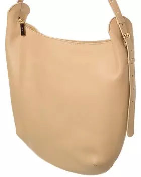 Кожаная сумка-хобо The Row Allie N/S, коричневый