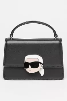 Кожаная сумка Ikonik Karl Lagerfeld, черный