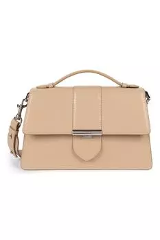 Кожаная сумка Ily с отделением на молнии Lancaster Paris, коричневый