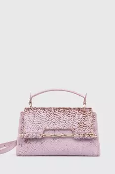 Кожаная сумка IRIS Guess, фиолетовый