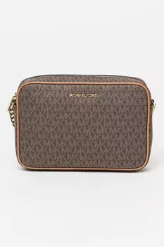 Кожаная сумка Jet Set с логотипом Michael Kors, коричневый