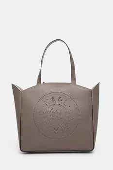 Кожаная сумка Karl Lagerfeld, бежевый