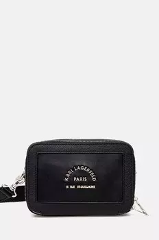 Кожаная сумка Karl Lagerfeld, черный