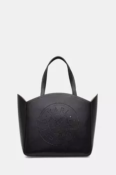 Кожаная сумка Karl Lagerfeld, черный