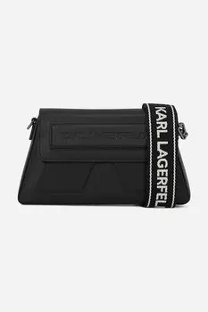 Кожаная сумка Karl Lagerfeld, черный