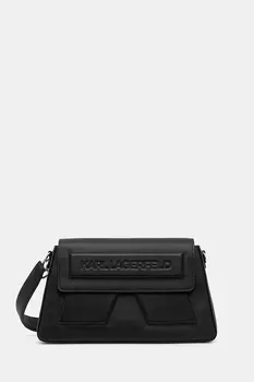 Кожаная сумка Karl Lagerfeld, черный
