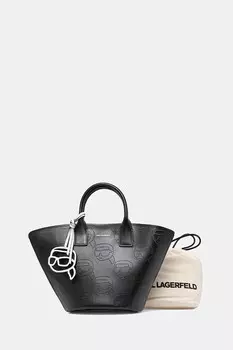 Кожаная сумка Karl Lagerfeld, черный
