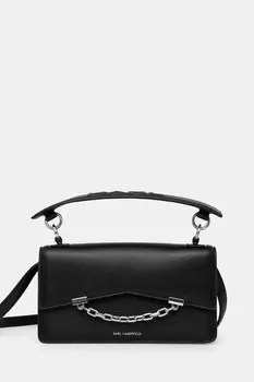 Кожаная сумка Karl Lagerfeld, черный