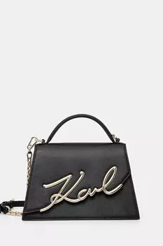 Кожаная сумка Karl Lagerfeld, черный