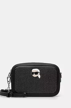 Кожаная сумка Karl Lagerfeld, черный