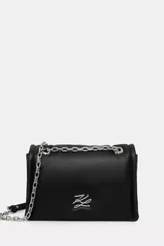 Кожаная сумка Karl Lagerfeld, черный