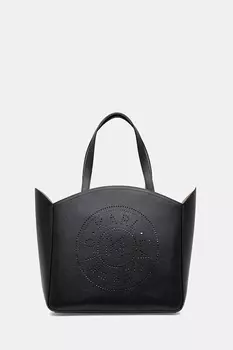 Кожаная сумка Karl Lagerfeld, черный