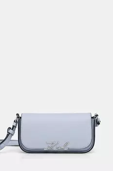 Кожаная сумка Karl Lagerfeld, синий