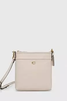 Кожаная сумка Kitt Coach, бежевый