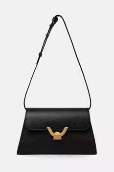 Кожаная сумка-клатч Coccinelle, черный