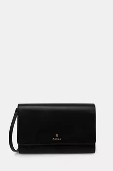 Кожаная сумка-клатч Furla, черный
