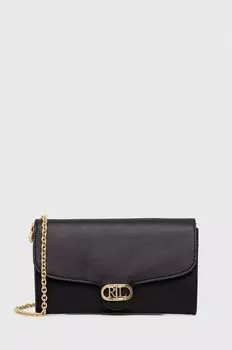 Кожаная сумка-клатч Lauren Ralph Lauren, черный