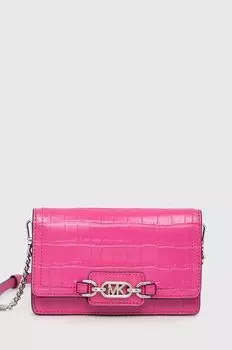 Кожаная сумка-клатч MICHAEL Michael Kors, розовый