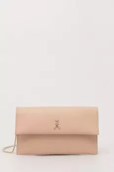 Кожаная сумка-клатч Patrizia Pepe, бежевый