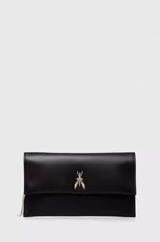 Кожаная сумка-клатч Patrizia Pepe, черный
