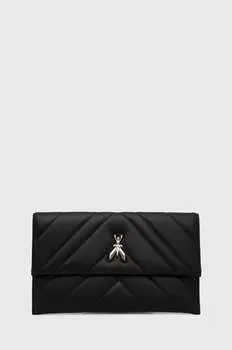 Кожаная сумка-клатч Patrizia Pepe, черный