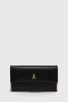 Кожаная сумка-клатч Patrizia Pepe, черный