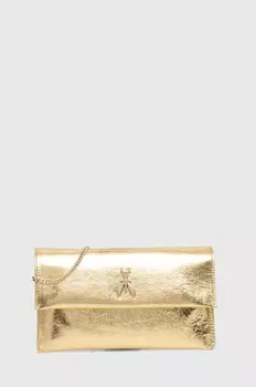 Кожаная сумка-клатч Patrizia Pepe, золотой