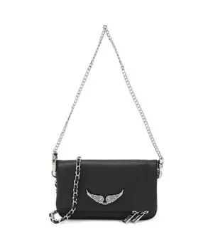 Кожаная сумка-клатч Zadig&Voltaire, черный
