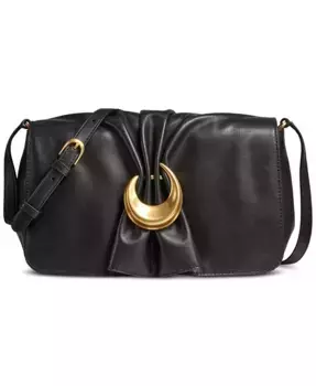 Кожаная сумка-кроссбоди Basin Donna Karan New York, серый