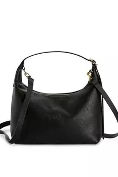 Кожаная сумка квадратной формы Arket, черный