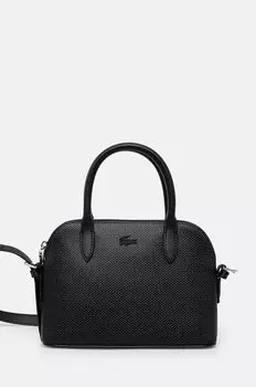 Кожаная сумка Lacoste, черный