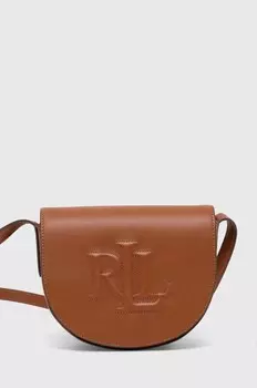 Кожаная сумка Lauren Ralph Lauren, бежевый