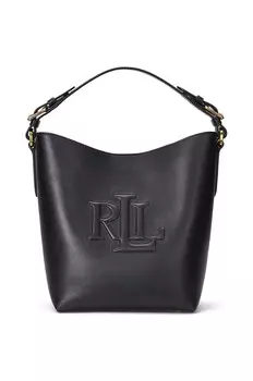 Кожаная сумка Lauren Ralph Lauren, черный