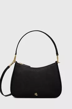 Кожаная сумка Lauren Ralph Lauren, черный