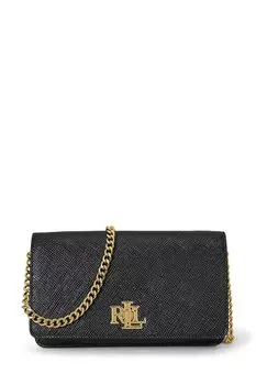 Кожаная сумка Lauren Ralph Lauren, черный