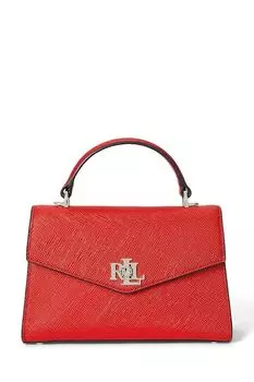 Кожаная сумка Lauren Ralph Lauren, оранжевый