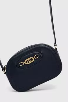 Кожаная сумка Lauren Ralph Lauren, темно-синий