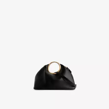 Кожаная сумка le calino с верхней ручкой Jacquemus, черный