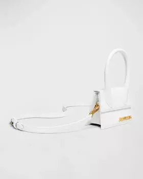 Кожаная сумка Le Chiquito с верхней ручкой Jacquemus, цвет White