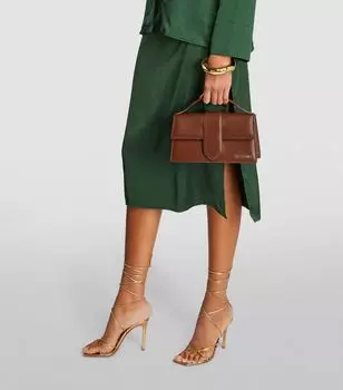 Кожаная сумка Le Grand Bambino Jacquemus, коричневый