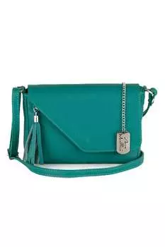 Кожаная сумка Lola с декоративной кисточкой Anna Morellini, зеленый