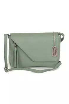 Кожаная сумка Lola с декоративной кисточкой Anna Morellini, зеленый