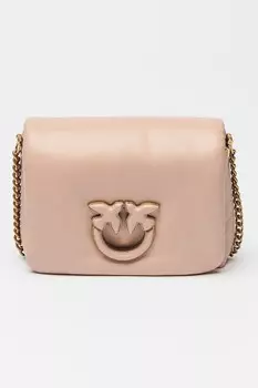 Кожаная сумка Love Click Baby Pinko, розовый