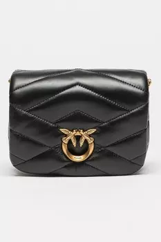 Кожаная сумка Love Click Puff Pinko, черный