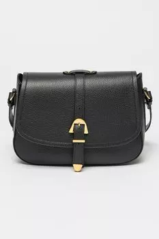 Кожаная сумка Magalu с тиснением Coccinelle, черный