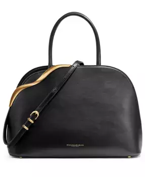 Кожаная сумка Malverne с двойной верхней ручкой Donna Karan New York, серый