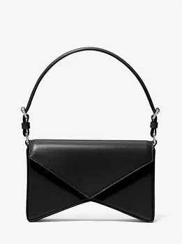 Кожаная сумка Manhatta среднего размера Michael Kors, черный
